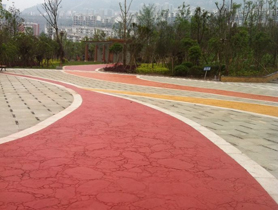 彩色壓印混凝土路面